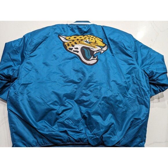 Jacksonville Jaguars NFL Teal Varsity Bomber Jacket Men’s Size Medium - Picture 4 of 8